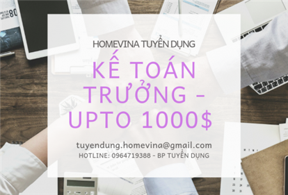 Tuyển dụng gấp vị trí kế toán trưởng