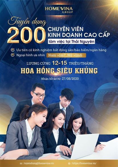 Homevina Group mở đợt tuyển dụng lớn nhất trong năm